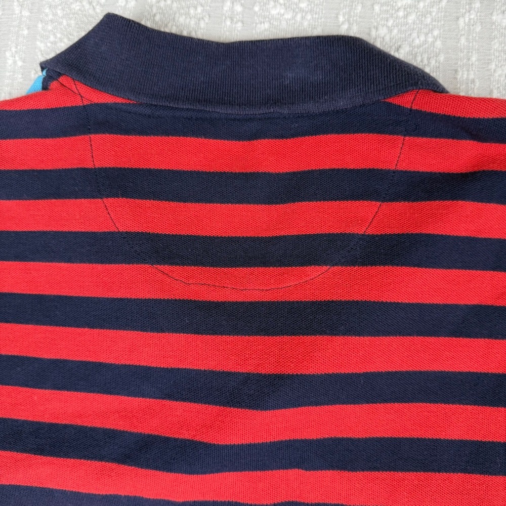 90s Club Room Mens Striped Rugby Polo Shirt Size XXL Knit Dopamine Retro Pocket - Picture 11 of 15
